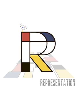 Neoplasticism Art Letter R
