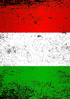 Flag of Hungary Grunge
