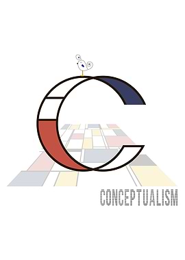 Neoplasticism Art Letter C