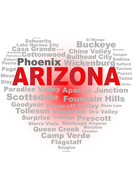 Arizona Word Cloud Heart