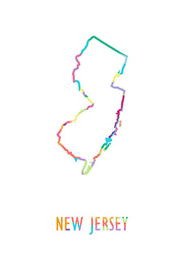 New Jersey Map White