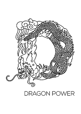 Japanese Type Art Letter D