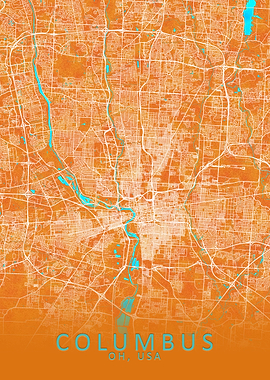 Columbus OH USA City Map