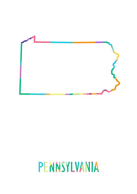 Pennsylvania Map White