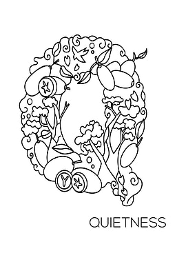 Japanese Type Art Letter Q