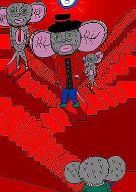 The room full of stairs