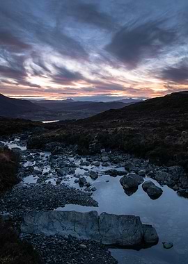 Sunset in the mountain
