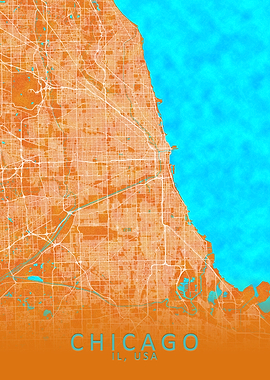 Chicago IL USA City Map Go