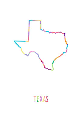 Texas Map White