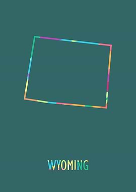 Wyoming Map Green Bg