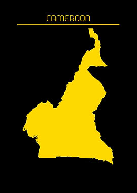 Cameroon Map Gold