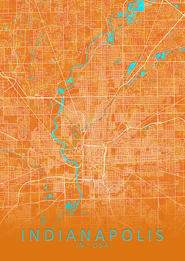 Indianapolis IN USA Map
