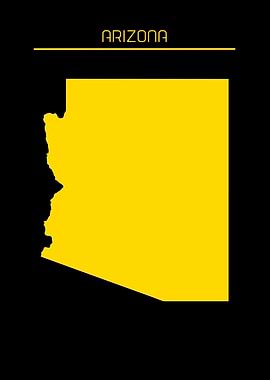 Arizona Map Gold