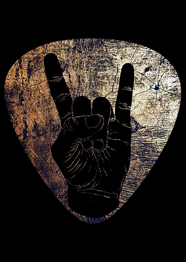 Vintage guitar pick rock