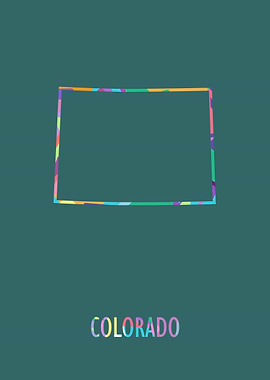 Colorado Map Green Bg