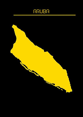 Aruba Map Gold
