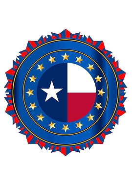 Texas State Flag Badge