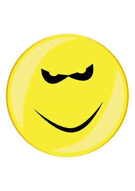 Evil Smile Face Button