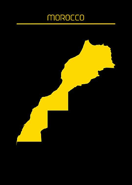 Marocco Map Gold