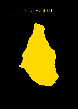 Monserrat Map Gold