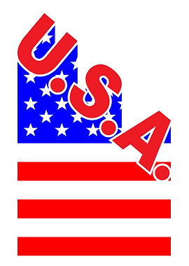 USA Flag Text