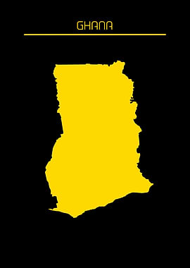 Ghana Map Gold