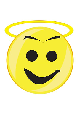 Angel With Halo Smile