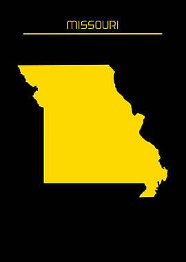 Missouri Map Gold