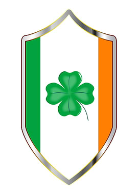 Irish Flag Crusader Shield