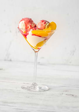 Portion of Peach Melba