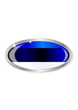 Estonia Flag Oval Button