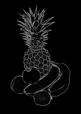 Tropical Fruits Outline