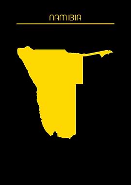 Namibia Map Gold