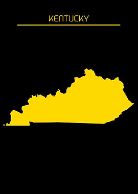 kentucky Map Gold