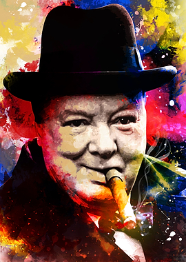 Winston Churchill Abstract