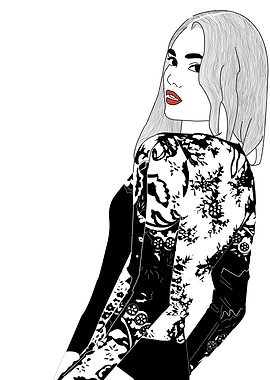 female fashion model