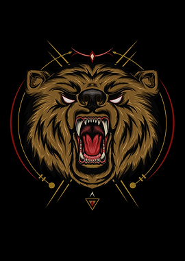 BEAR HEAD ILLUSTRATATION