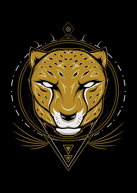 Cheetah Head Illustration
