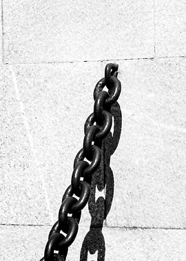 Metal Chain Granite Wall