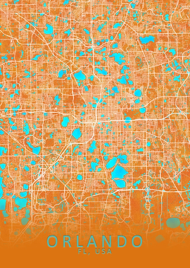 Orlando FL USA City Map