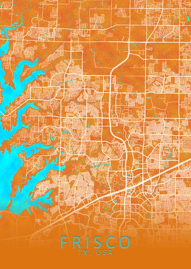 Frisco TX USA City Map