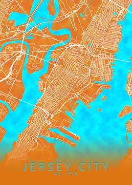 Jersey City NJ City Map