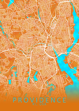 Providence RI USA City Map
