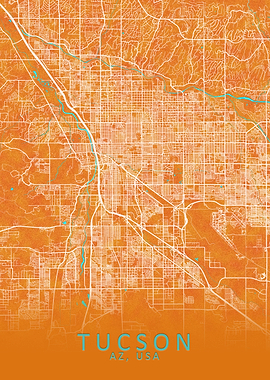 Tucson AZ USA City Map
