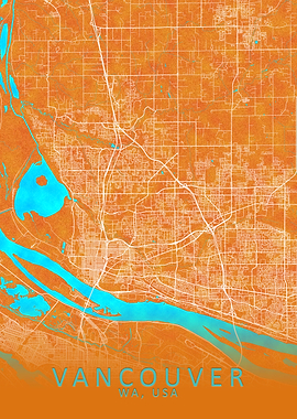 Vancouver WA USA City Map