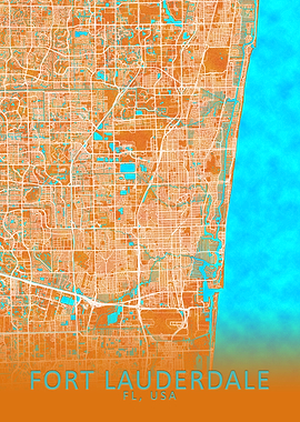 Fort Lauderdale FL USA Map