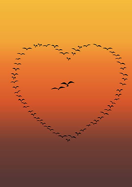 Flock Of Birds Heart