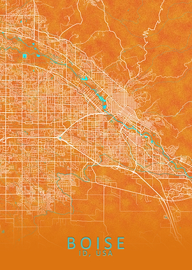 Boise ID USA City Map