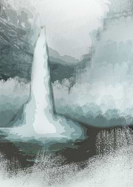 Abstract Ice Painting