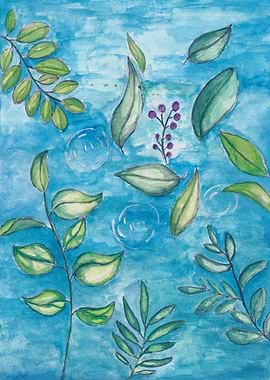 Leaf Painting Illustration